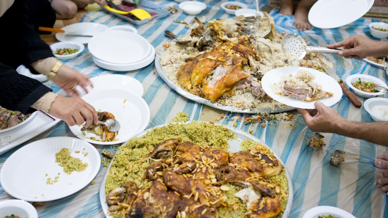 A dinner of mansaf, Jordan