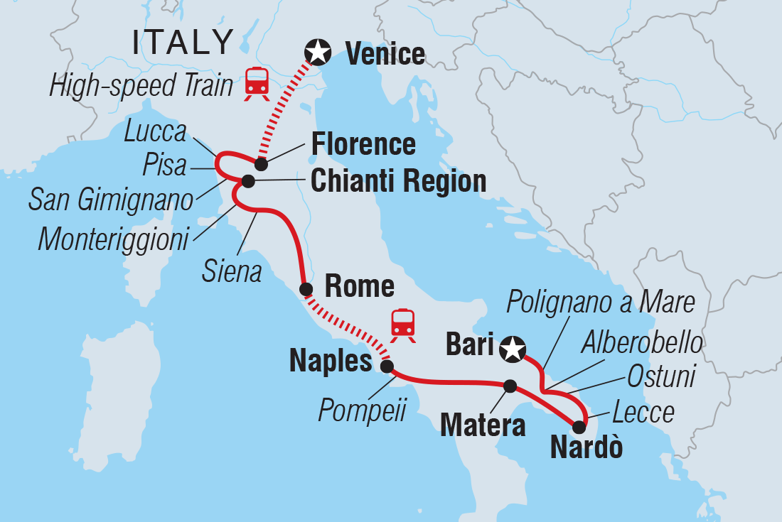 Map of Premium Italy In Depth including Italy