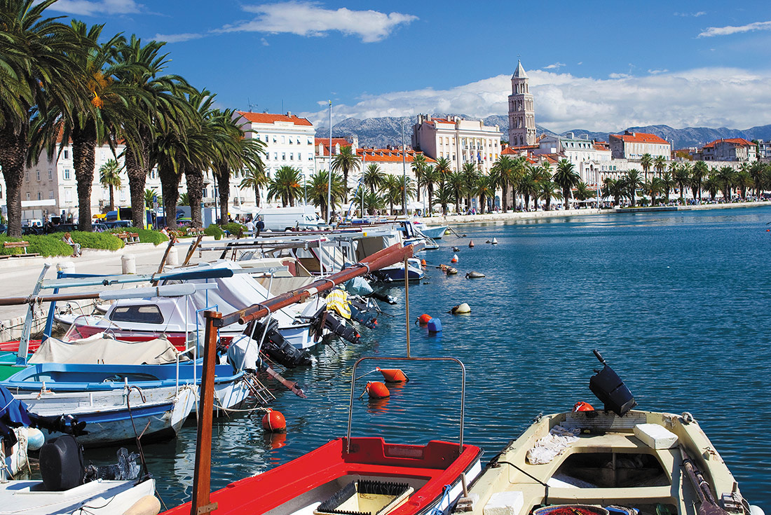 Boats in harbour of Split, Croatia