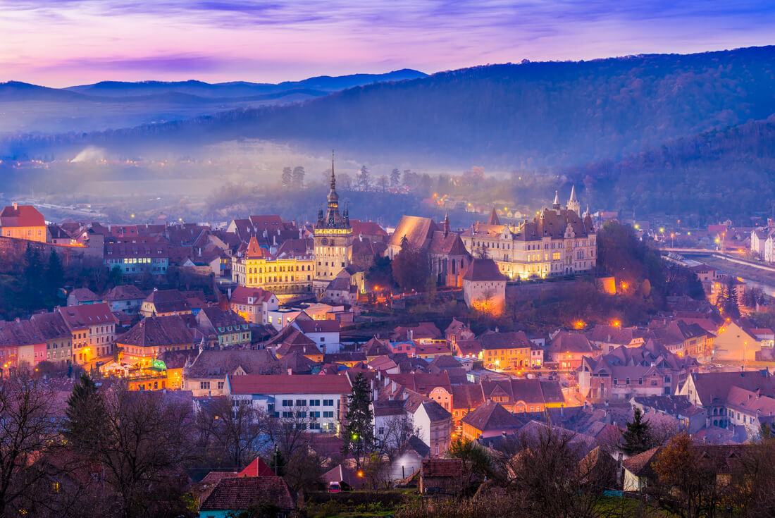 The medieval fortress Sighisoara city, Transylvania, Romania