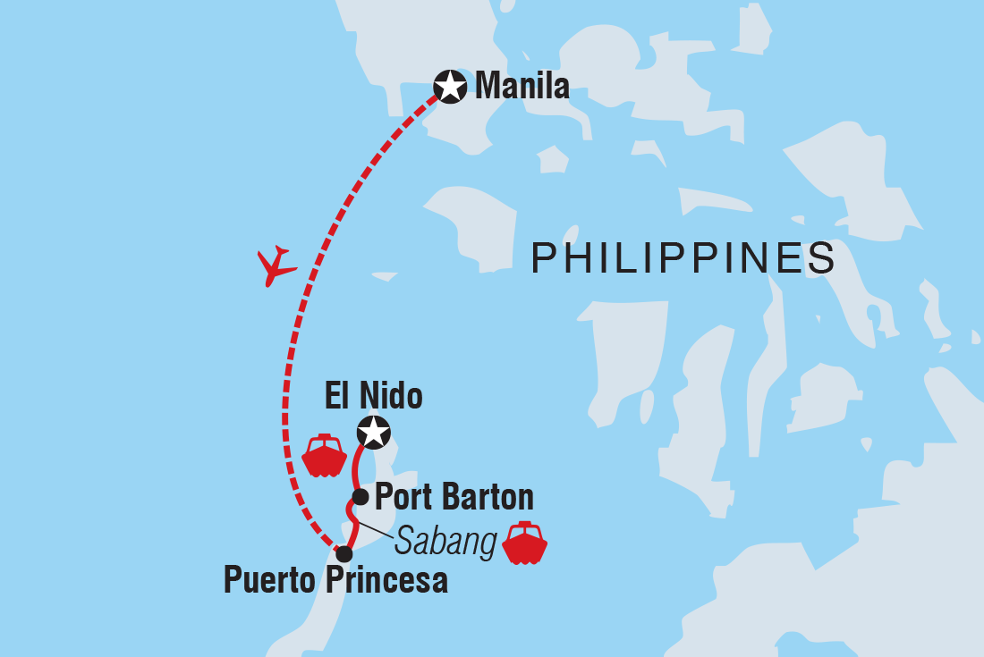 Map of Philippines Palawan Island Getaway including Philippines