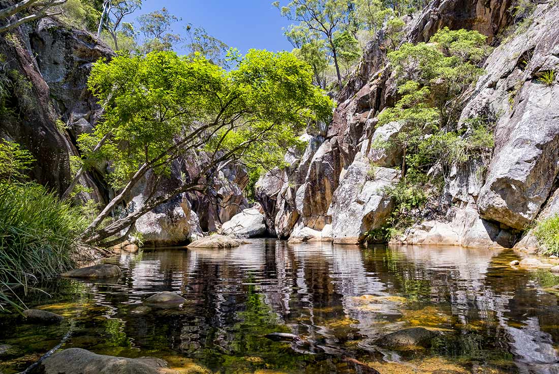 Lower Portal Rockpools found in Mt Barney, Queensland, Australia
