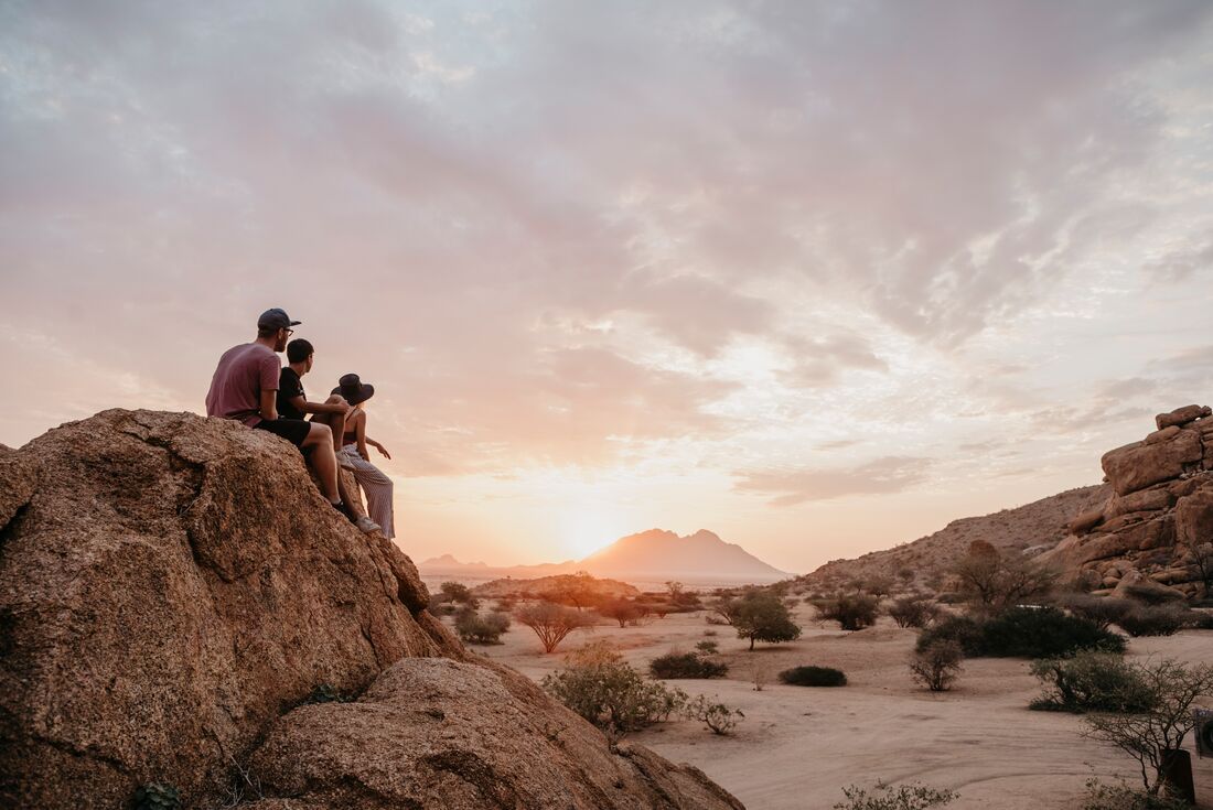 Take in the Spitzkoppe sunset in the deserts of Namibia