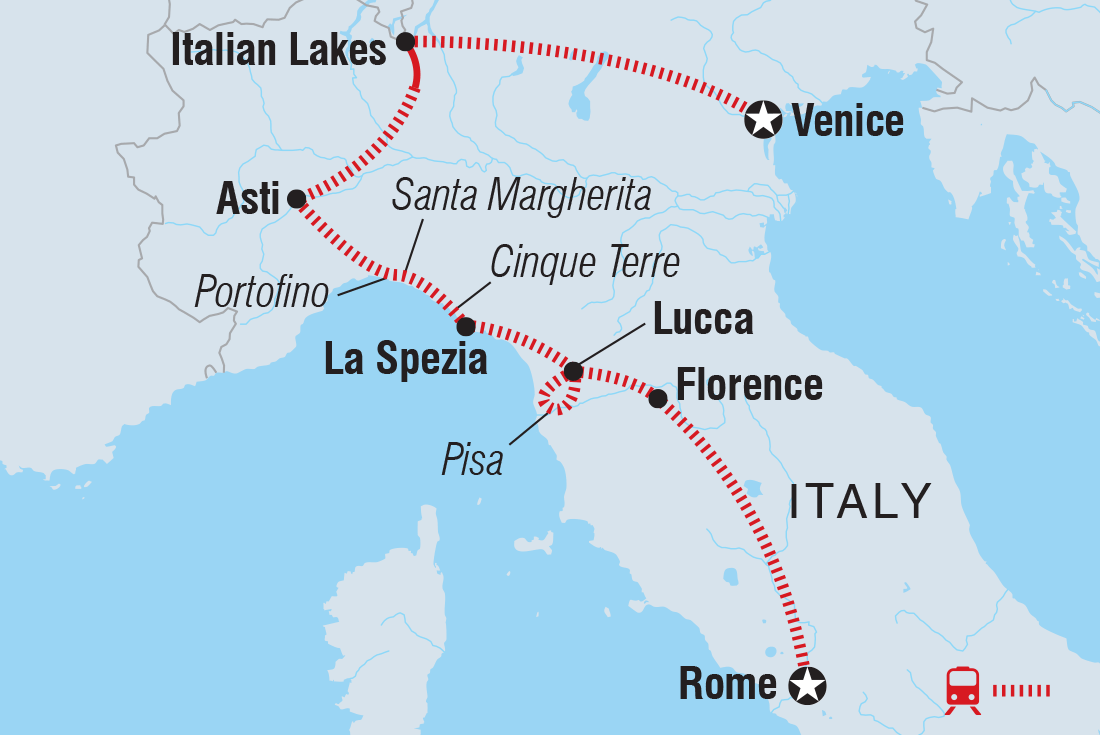 Map of Best Of Italy including Italy