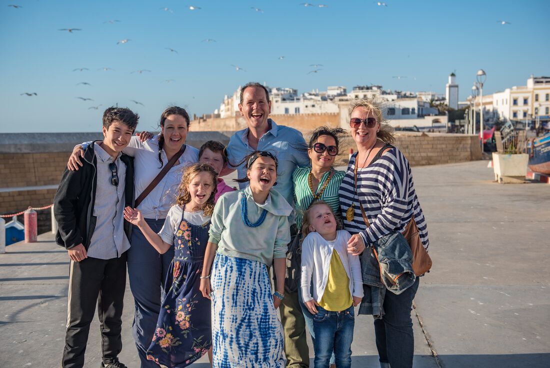 Quick photo stop with the family on the Essaouira waterfront
