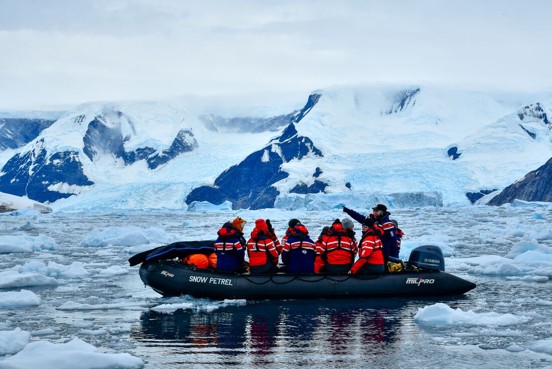 Antarctic penninsula zodiac cruising