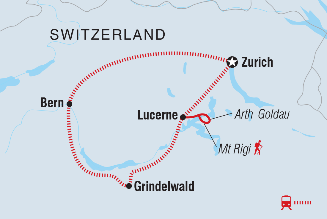Map of Best Of Switzerland including Switzerland