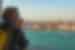 Intrepid travellers looks out over the city of Venice from San Giorgio Bell Tower