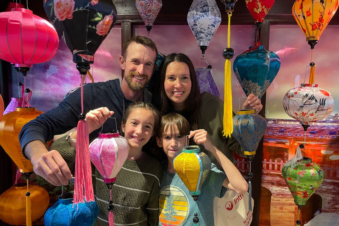A lantern workshop in Hoi An, southern Vietnam
