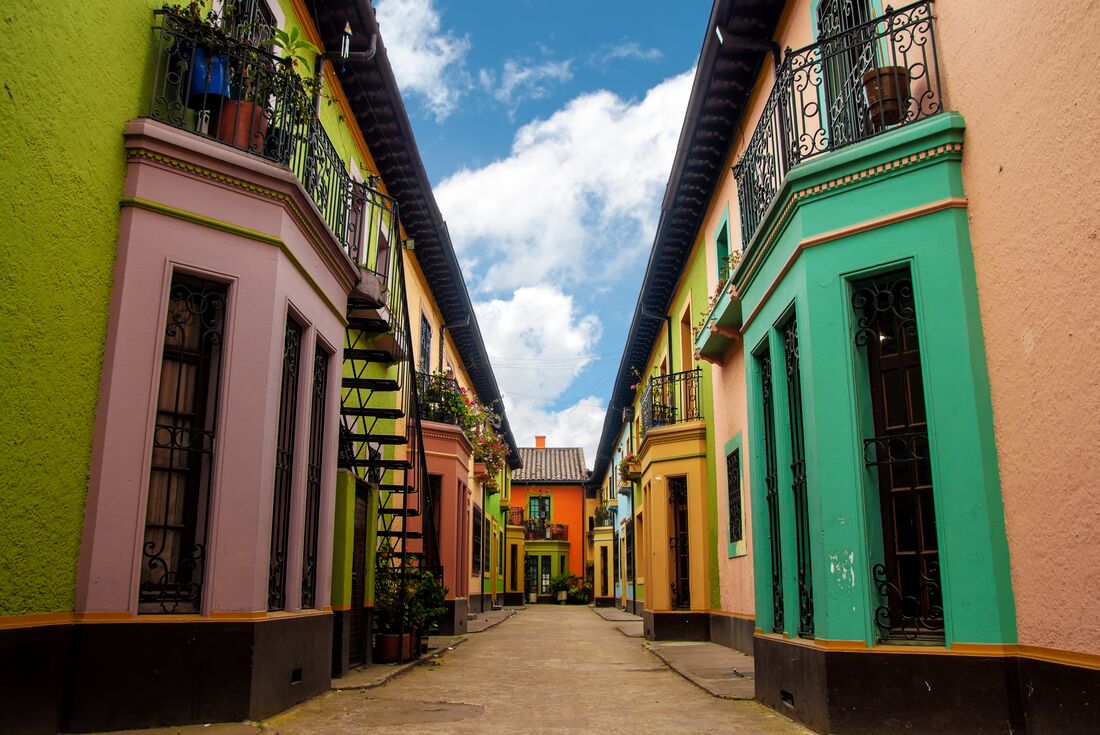 Colourful neighbourhood of Botoga, Colombia