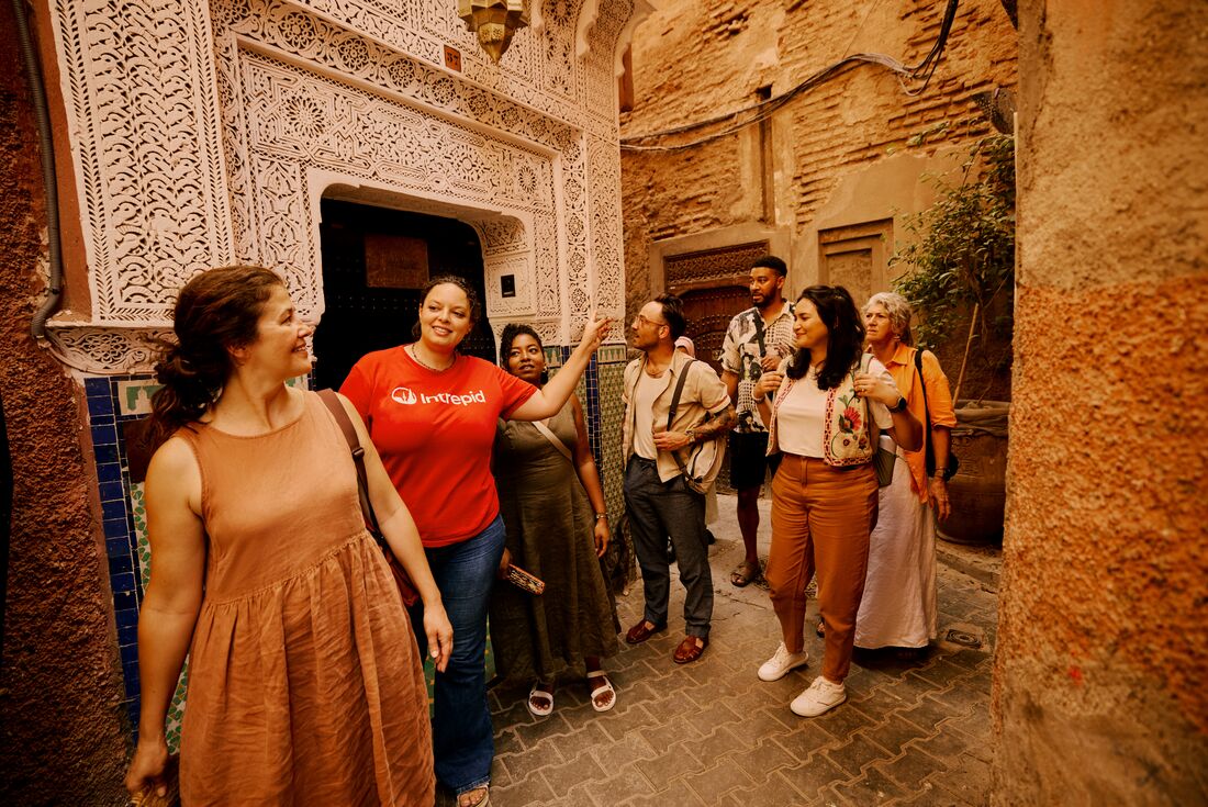 Explore the 11th century Medina at the heart of Marrakech with Intrepid