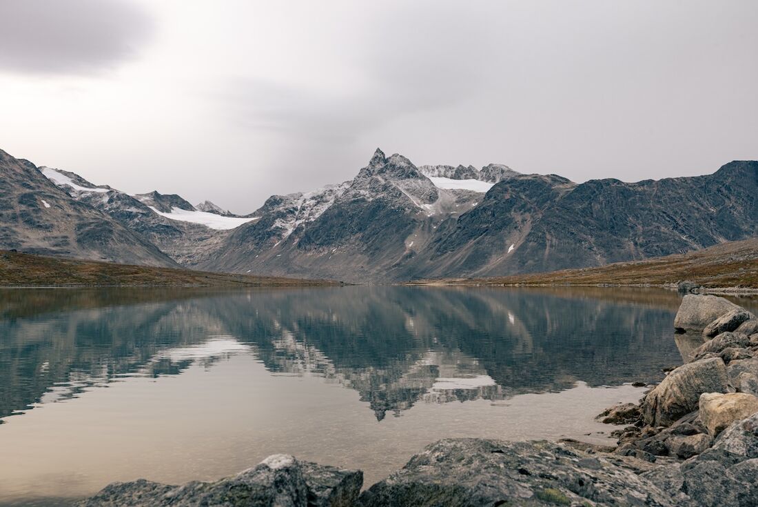 Towering mountains around the Bluei East Two airforce base