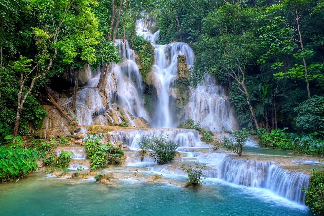 Kuang Si Waterfall in Laos