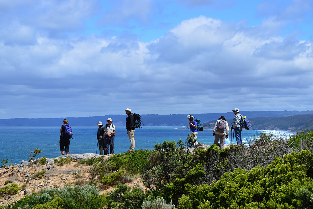 Hiking through the Aire River Inlet along the Great Ocean Walk, Victoria, Australia