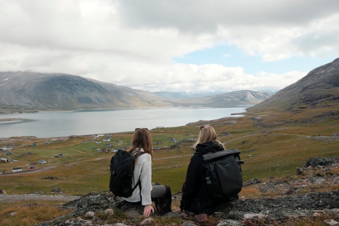Looking out over the fjords of Greenland 